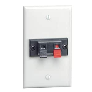 1 Spring Clip Audio/Video Standard Wall Plate - White