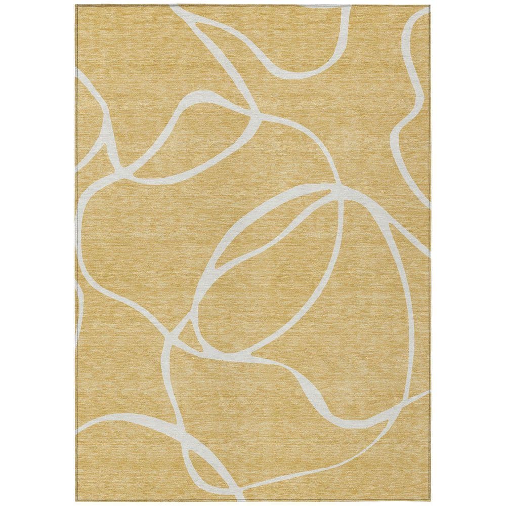 Chantille Machine Washable Indoor/Outdoor Abstract ACN999 Gold 5 ft. x 7 ft. 6 in. Area Rug price history on PriceWatchPro
