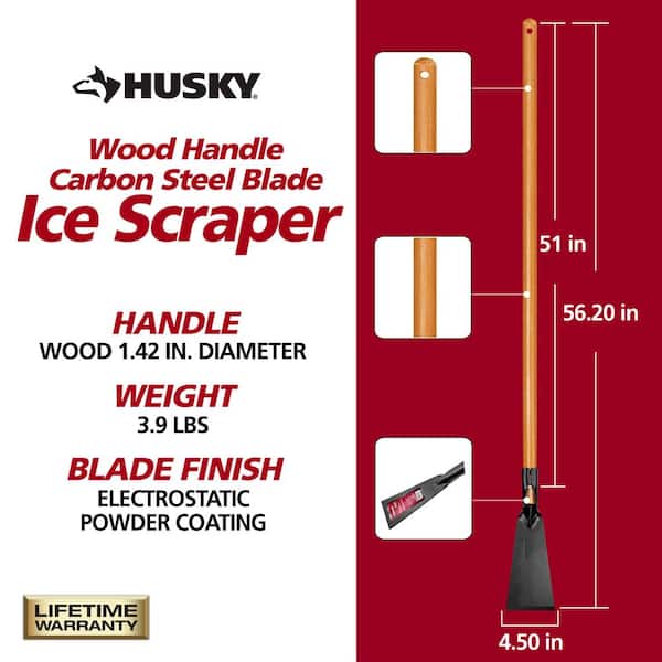 51 in. Carbon Steel Blade Ice Scraper