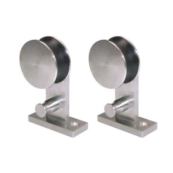 Winston 79.2" Stainless Steel Sliding Barn Door Hardware Kit