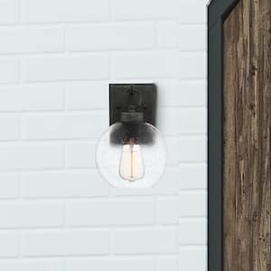 Barre 1-Light Grey Outdoor Wall Lantern Sconce