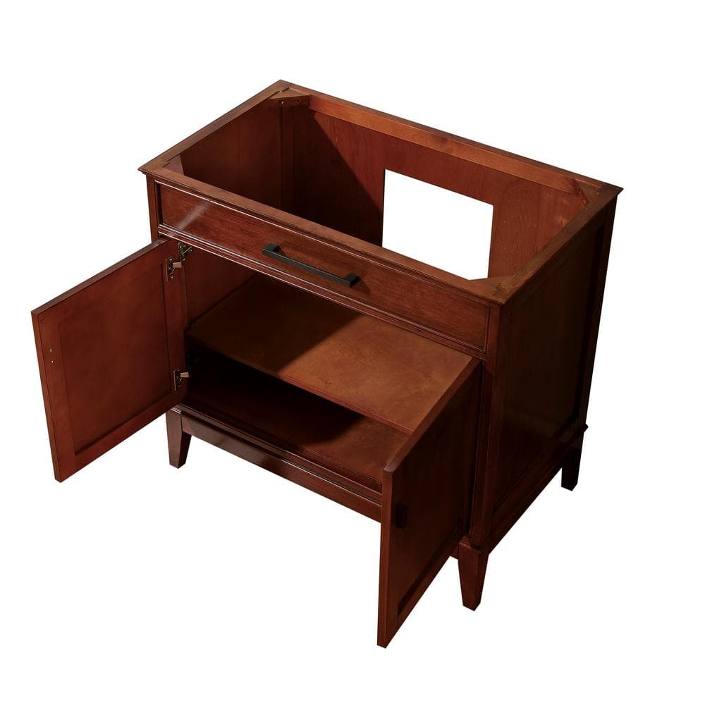 Madison 36'' Tobacco Solid Wood Bathroom Vanity Base