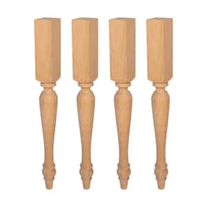 35-1/4 in. x 3-1/2 in. Unfinished North American Solid Cherry Kitchen Island Leg (Pack Of 4)