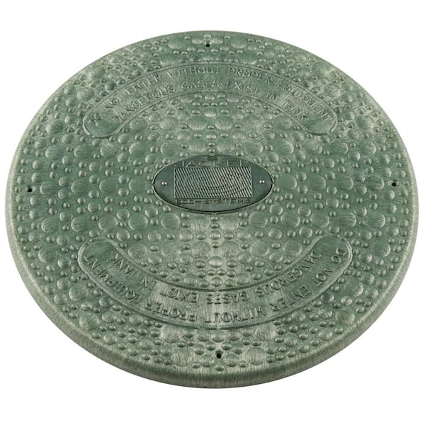 JACKEL 18 in. Green Septic Tank Riser Cover