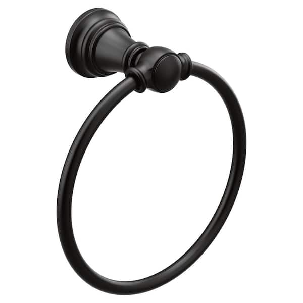 Weymouth Wall Mounted Towel Ring in Matte Black