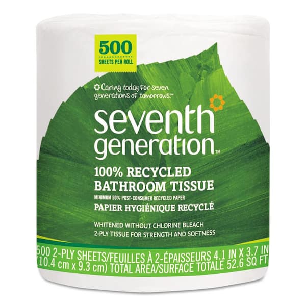 SEVENTH GENERATION 100% Recycled White Toilet Tissue (60 Rolls)