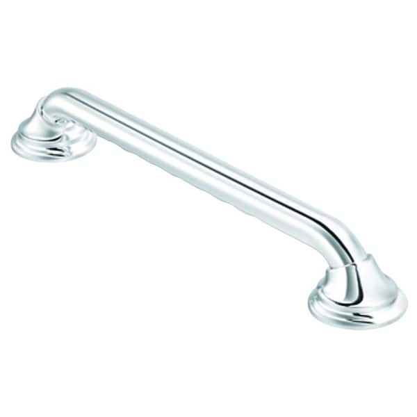 MOEN Home Care 18 in. x 1-1/4 in. Concealed Screw Grab Bar with SecureMount and Curl Grip in Chrome