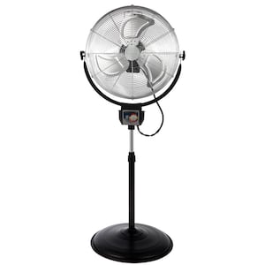 20 in. Industrial Grade Pedestal Fan with Chrome Grill