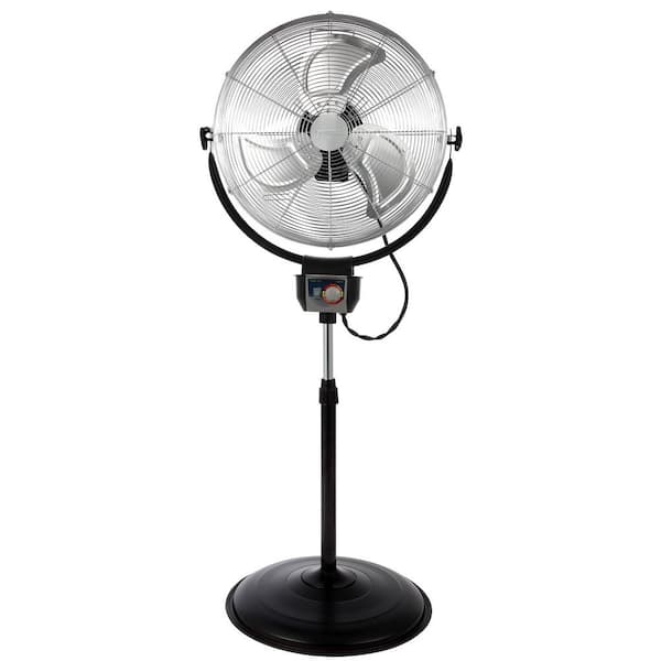 20 in. Industrial Grade Pedestal Fan with Chrome Grill