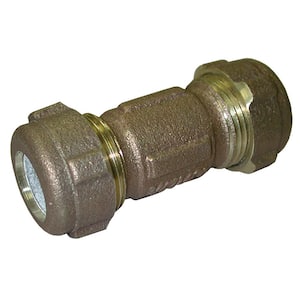 LTWFITTING 5/8 in. O.D. Brass Compression Coupling Fitting (5-Pack)  HF621005 - The Home Depot