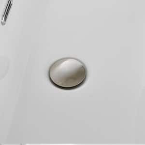 Bathroom Sink Pop-Up Drain Without Overflow in Brushed Nickel