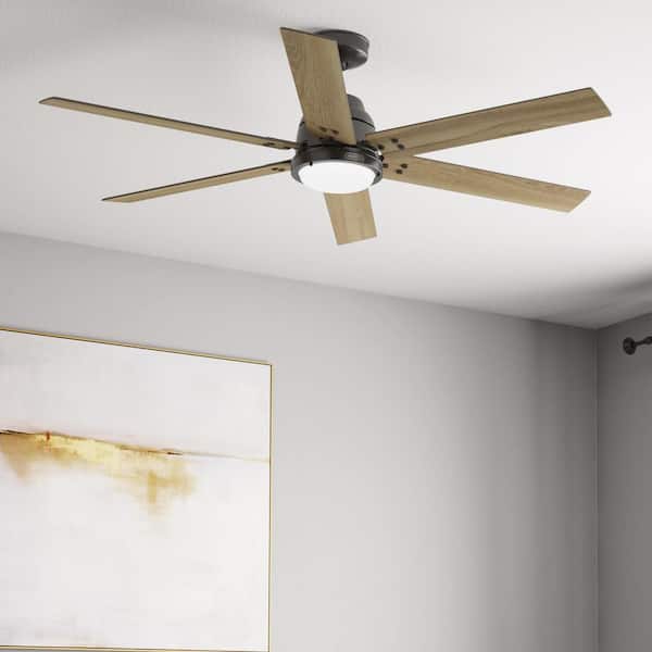 Hunter 60 in. Gravity Wi-Fi ENERGY STAR Noble Bronze Smart Ceiling Fan with LED Light Kit and Handheld Remote