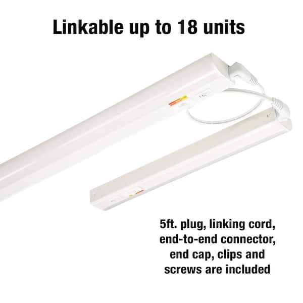 Commercial Electric Plug-In 24 inch Linkable LED Undercabinet Light Task Under Counter Kitchen Lighting Color Temperature Options 54194202 - The Home Depot