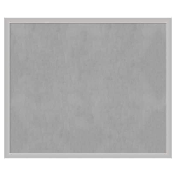 Amanti Art Low Luster Silver 51 in. x 43 in. Framed Magnetic Board