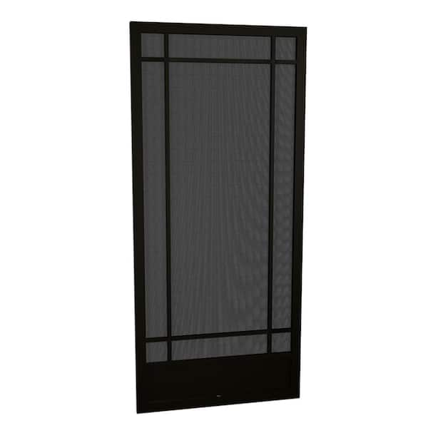 x 36 in. Black Aluminum Screen Door 