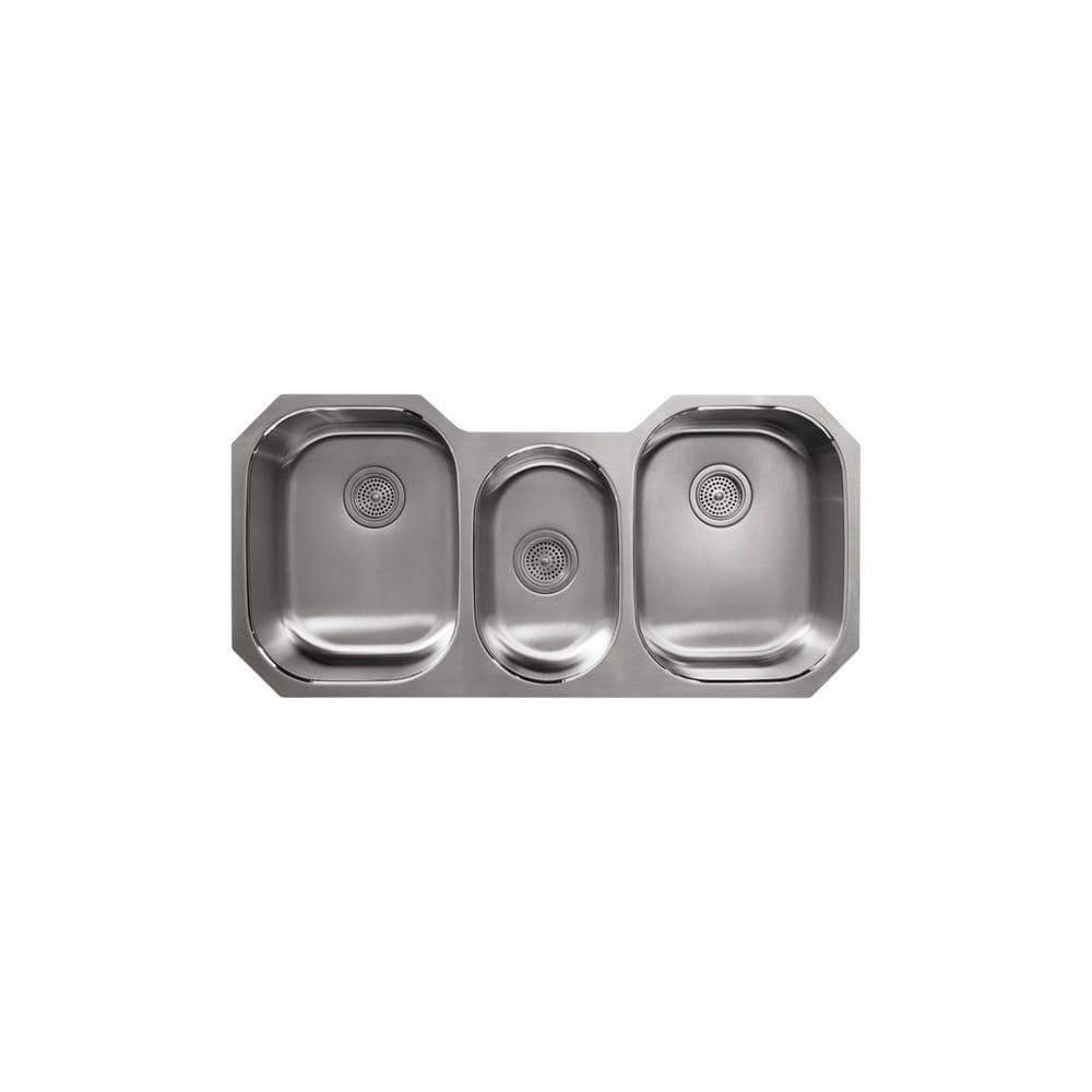 Stainless Steel Triple Bowl Drop-In Kitchen Sink