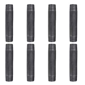 3/4 in. x 5 in. Black Industrial Steel Grey Plumbing Nipple (8-Pack)