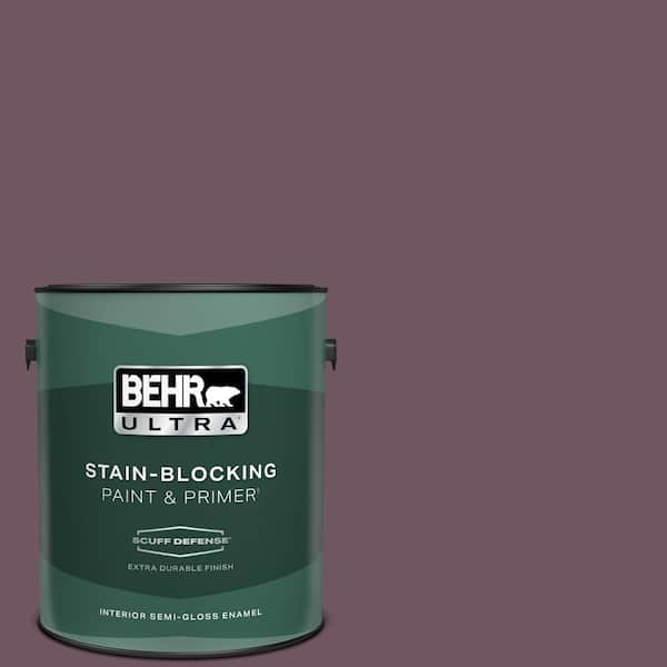 BEHR ULTRA 1 gal. #S110-7 Exotic Eggplant Extra Durable Semi-Gloss Enamel Interior Paint & Primer