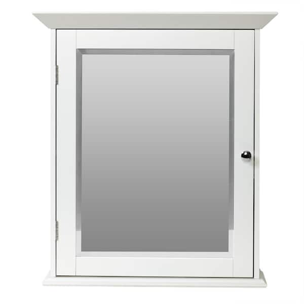 Zenith 22 in. W Framed Surface-Mount Bathroom Medicine Cabinet with Swing Door in White