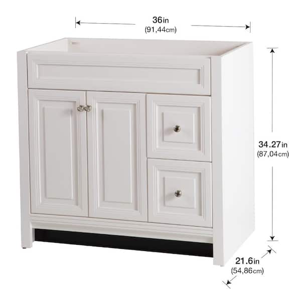 Home Decorators Collection Brinkhill 36 In W X 34 In H X 22 In D Bath Vanity Cabinet Only In Cream Bwsd3621 Cr The Home Depot