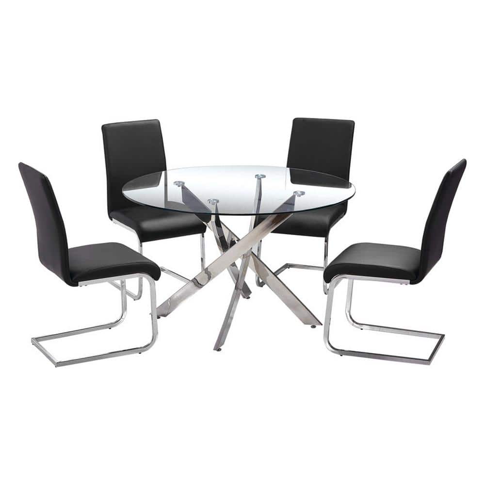 Trinity Black Dining Set (5-Piece)