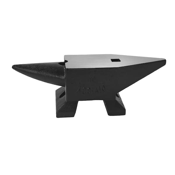 maocao hoom Cast Steel Anvil, 22 lbs. (10kg) Single Horn Anvil with Large Countertop and Stable Base for Bending, Shaping