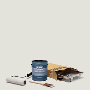1 gal. #PPU18-08 Painters White Extra Durable Satin Enamel Interior Paint and 5-Piece Wooster Set All-in-One Project Kit