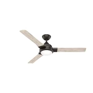 Leti 54 in. Integrated LED Indoor Noble Bronze Ceiling Fan with Light Kit and Wall Control
