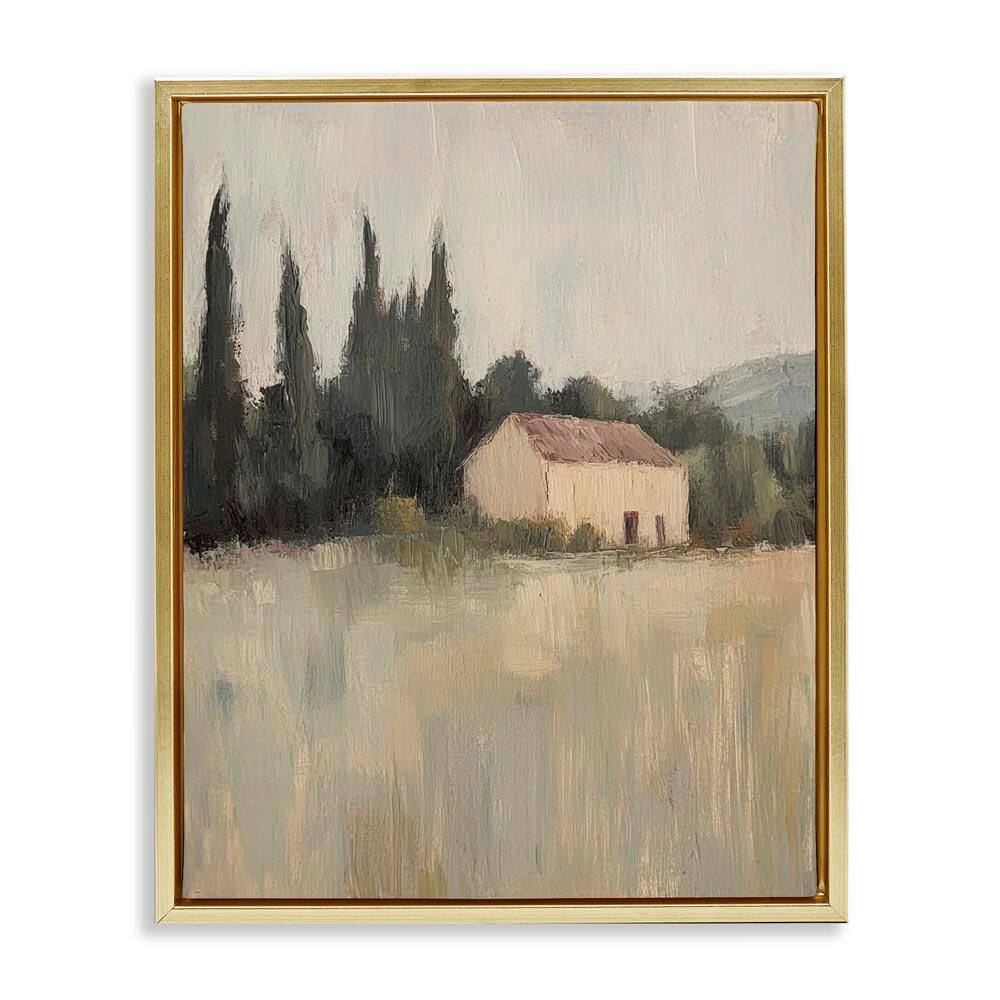 Blended Nature Landscape by Petal Prints Design Gold Floater Frame Nature Graphic Art Print 31 in. x 25 in. price history on PriceWatchPro