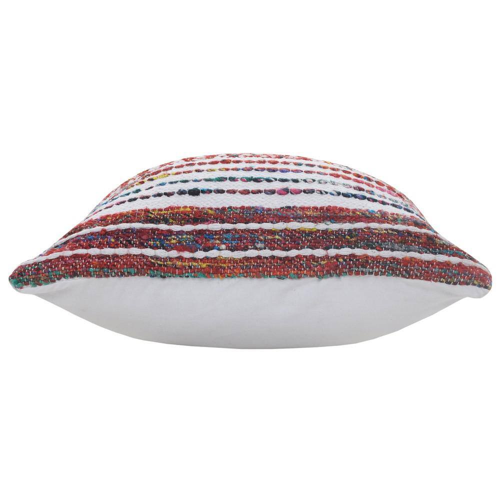 Colorful Geometric Patterned Cotton Square Throw Pillow, 20"