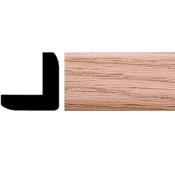 1 in. x 1 in. x 8 ft. Oak Wood Outside Corner Moulding