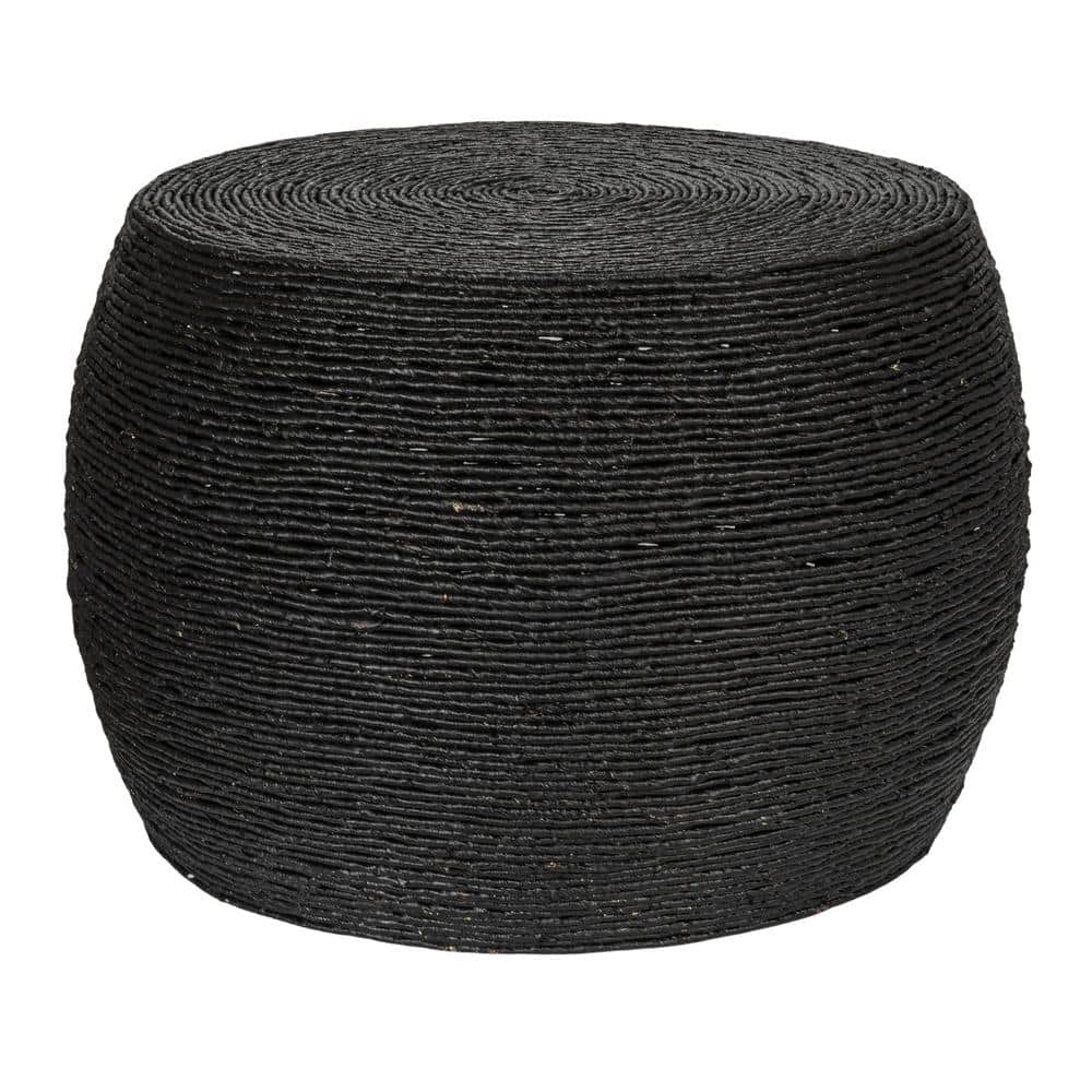 26.97 in. Black Round Handwoven Corn Rope Barrel Coffee Table price history on PriceWatchPro