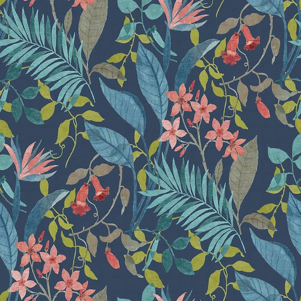 NuWallpaper Jesinda Cobalt Blue Peel and Stick Wallpaper Sample