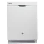 24 in. White Front Control Built-In Tall Tub Dishwasher with 55 dBA