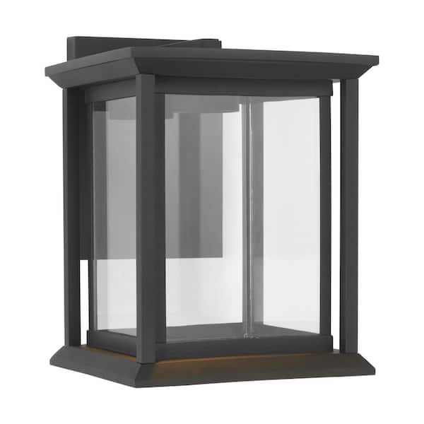 Generation Lighting Audley 10 in. Textured Black with Clear Glass