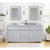 Home Decorators Collection Fremont 72 in. Double Sink Freestanding Grey  Bath Vanity with Grey Granite Top (Assembled) MD-V1791 - The Home Depot