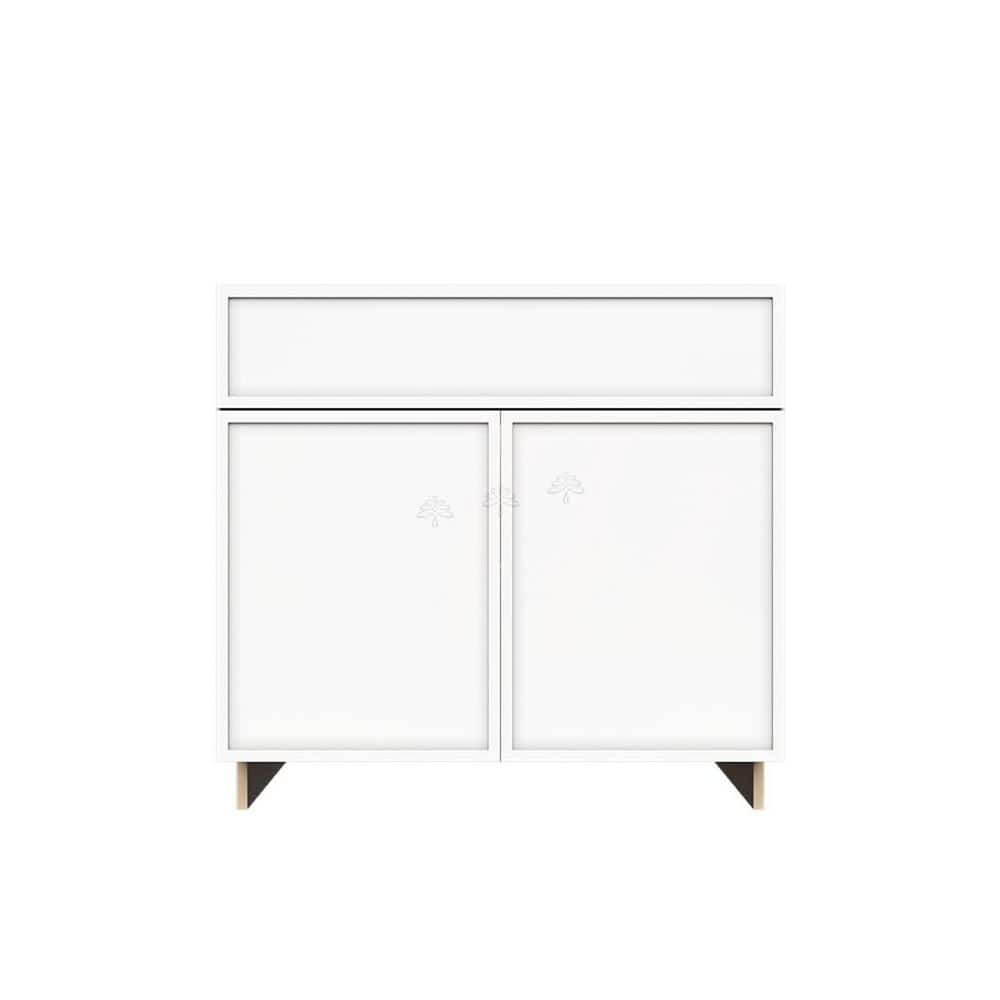 Slim Shaker Assembled 36 in. W x 34.5 in. H x 24 in. D Base Kitchen Cabinet in White price history on PriceWatchPro