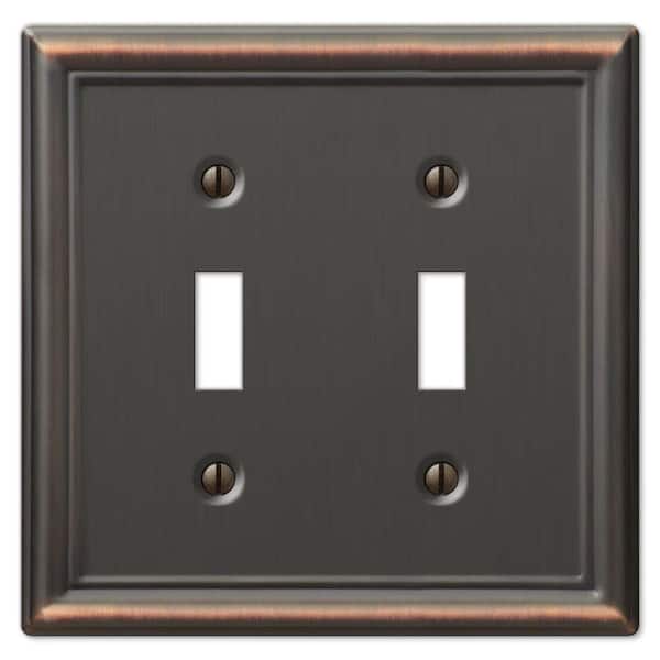 Bronze 2-Gang Toggle Wall Plate (1-Pack)
