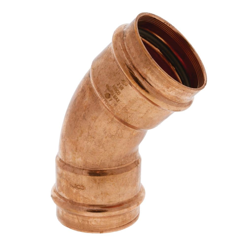 2-1/8 in. O.D. x 2-1/8 in. O.D. PressACR Copper Press x Press 45-Degree Elbow Fitting price history on PriceWatchPro