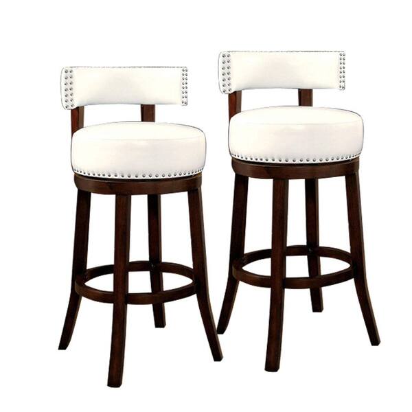 Shirley 38.25 in. Dark Oak Low Back Wood 30 in. Bar Stool