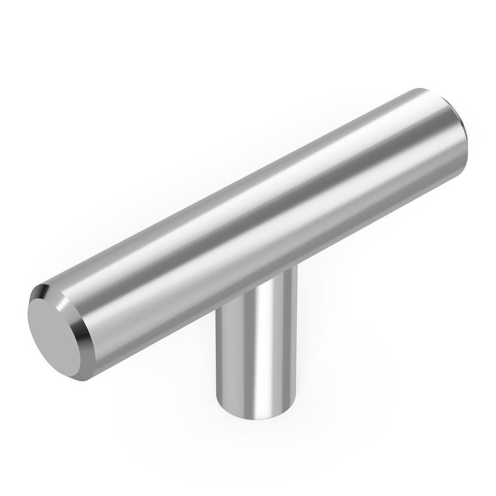 Polished Chrome T-Shaped Bar Cabinet Knob with Mounting Hardware