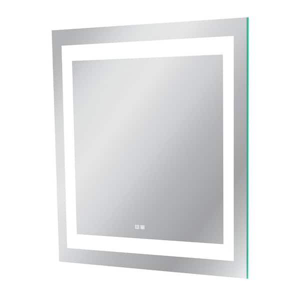 SAINT BIRCH 30 in. x 24 in. Modern Rectangle Frameless Decorative Mirror