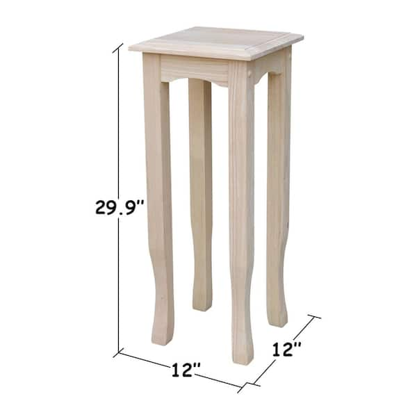 StyleWell Unfinished Basic Natural Pine Wood End Table (15 in.)