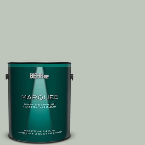 BEHR MARQUEE 1 gal. #N410-3 Riverdale One-Coat Hide Semi-Gloss Enamel Interior Paint & Primer