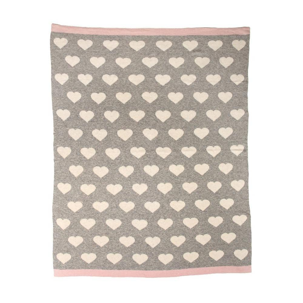 HomeRoots Jordan Light Grey Geometric Cotton Baby Blanket 2000383156 ...