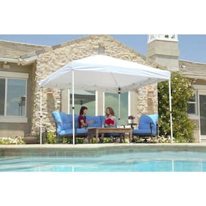 10 ft. x 10 ft. White Commercial Instant Canopy-Pop Up Tent with Wall Panel