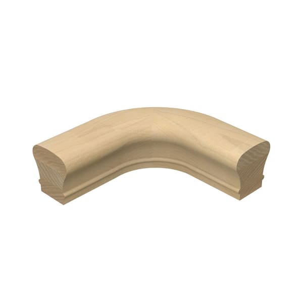 Stair Parts 7011 Unfinished Poplar 90° Level Quarter-Turn Handrail Fitting