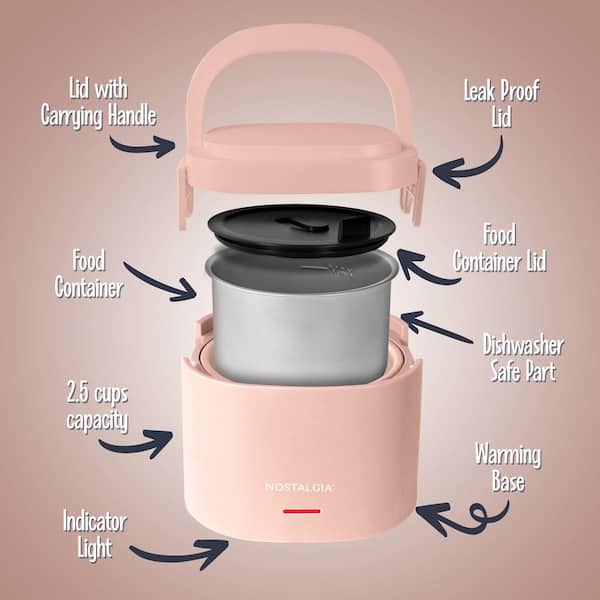Nostalgia Cherry Blossom 20 oz. Portable Heated Lunch Box NLB25CB