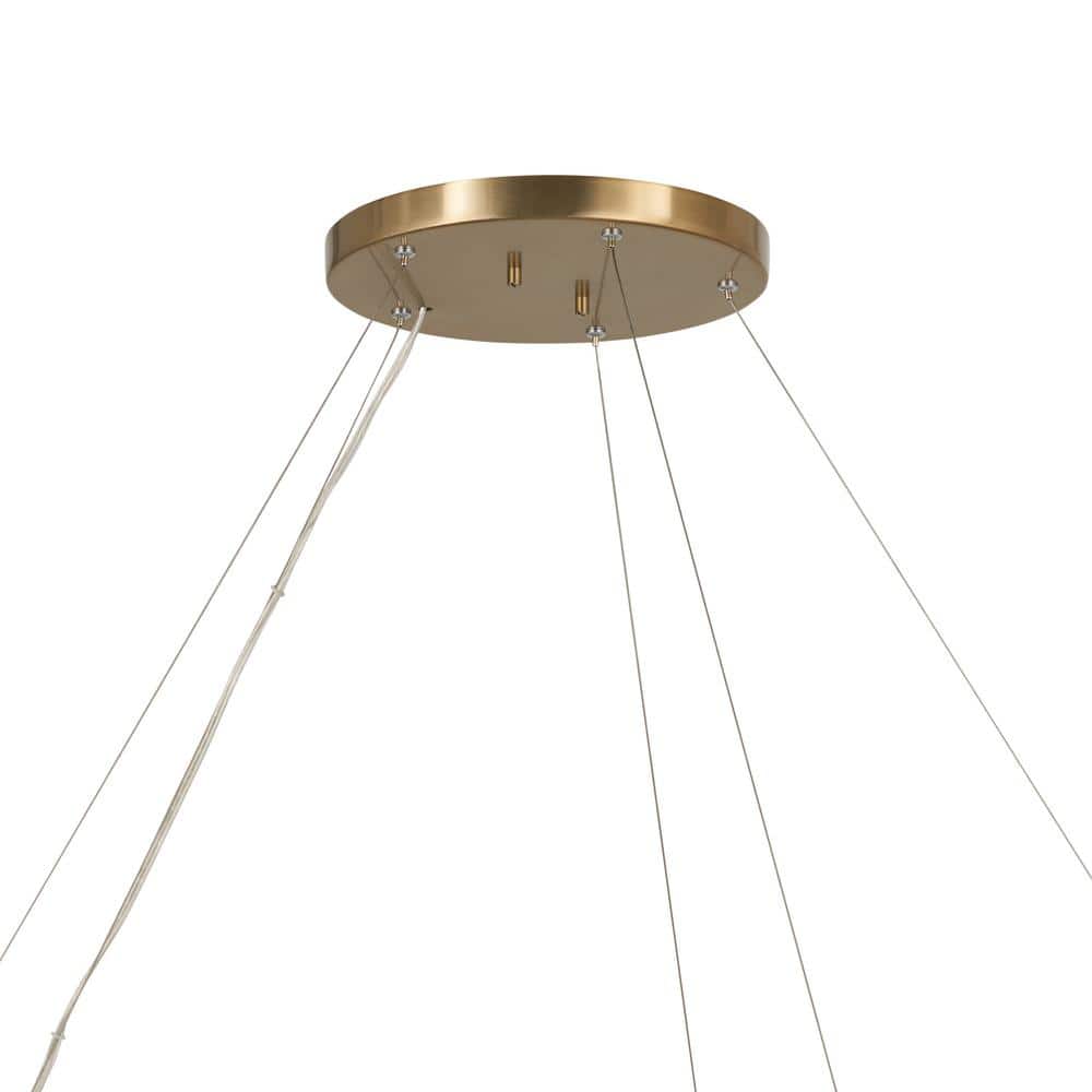 Rosalind Brushed Natural Brass 10-Light Traditional Chandelier