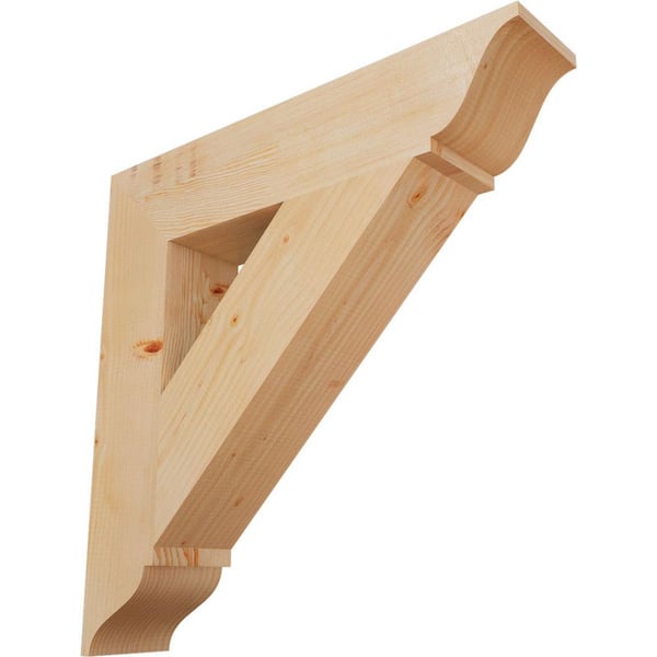 Ekena Millwork 5.5 in. x 30 in. x 30 in. Douglas Fir Traditional Smooth Bracket
